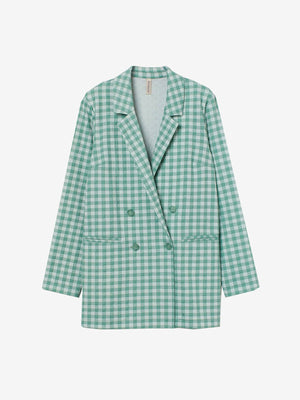 Linen Check Blazer